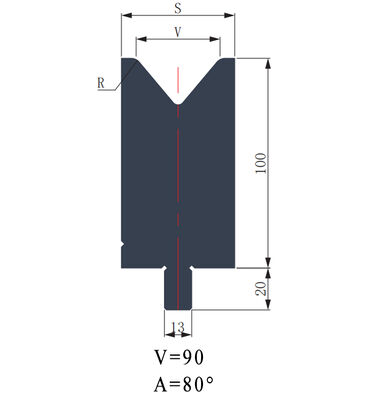 LYNCCN WAY100.80 V90 Custom Hydraulic Single V Die Press Brake Tooling